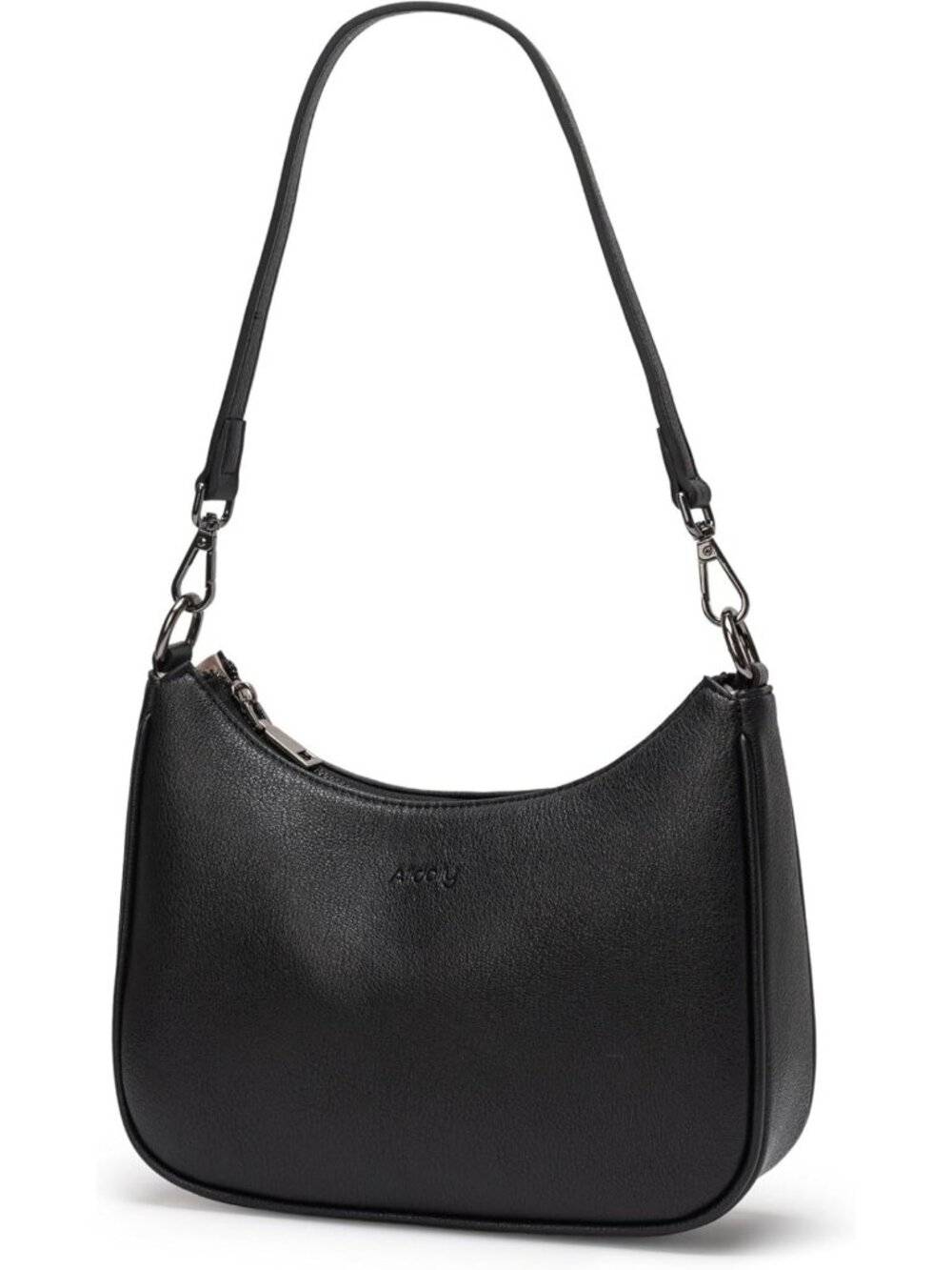 Textured Vegan Leather Hobo Shoulder Bag - Stylish Crossbody Handbag with